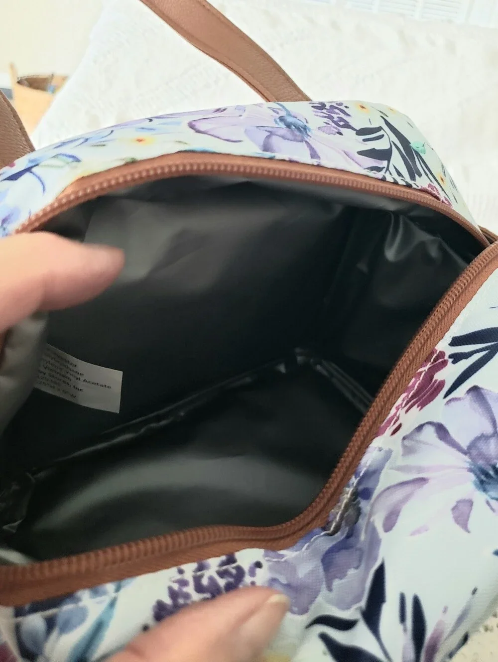 Floral Lunch Tote Bag. Insulated